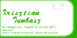 krisztian tumbasz business card